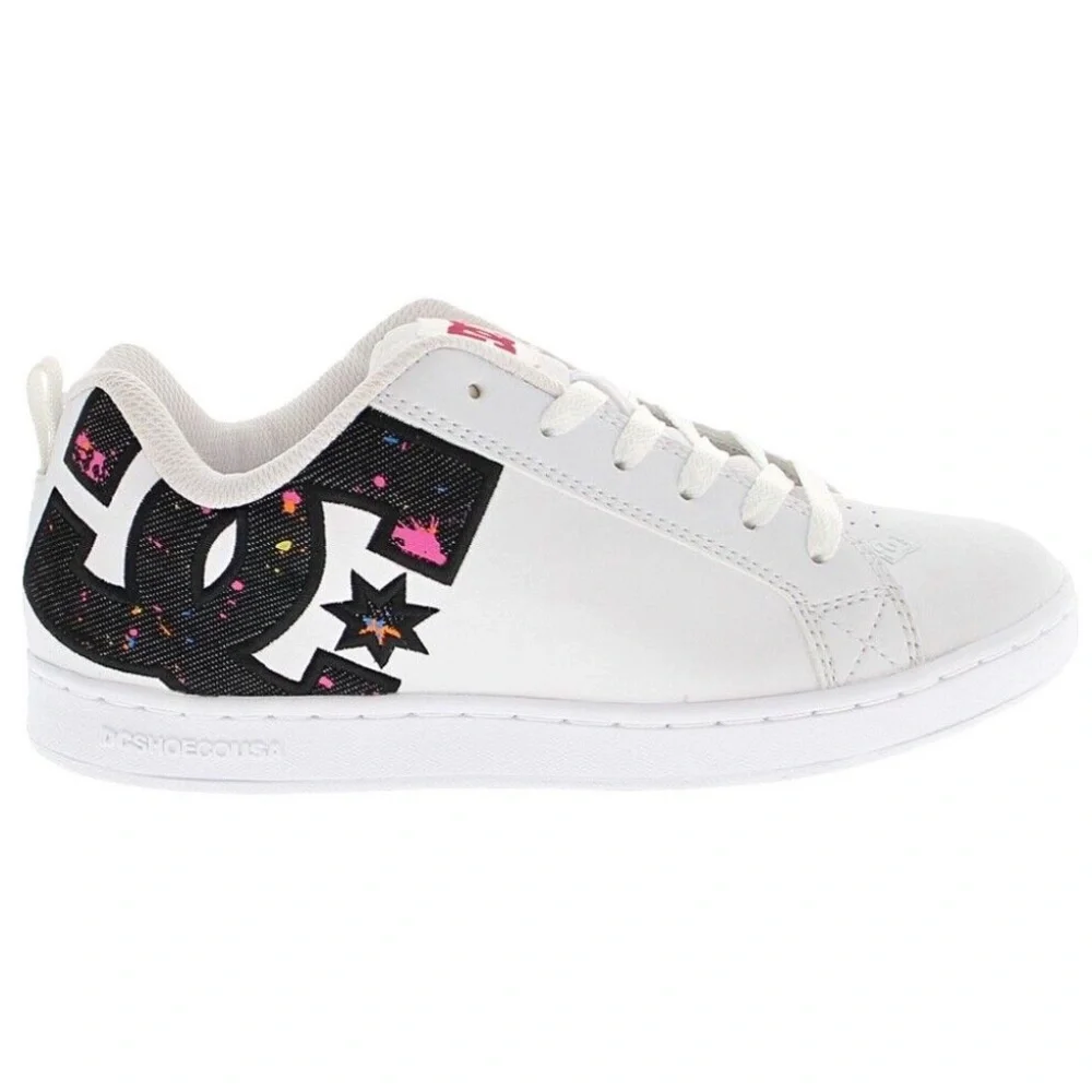 Pink DC Women's Court Graffik Shoe - Black / Pink / Crazy Pink Dc Shoes